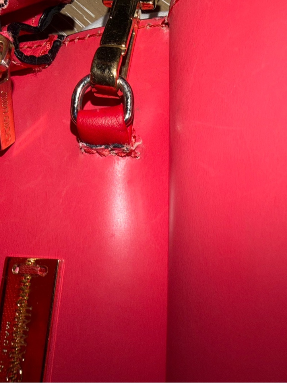 Jimmy Choo Hot Pink Leather Top-Handle Crossbody - Picture 7 of 16